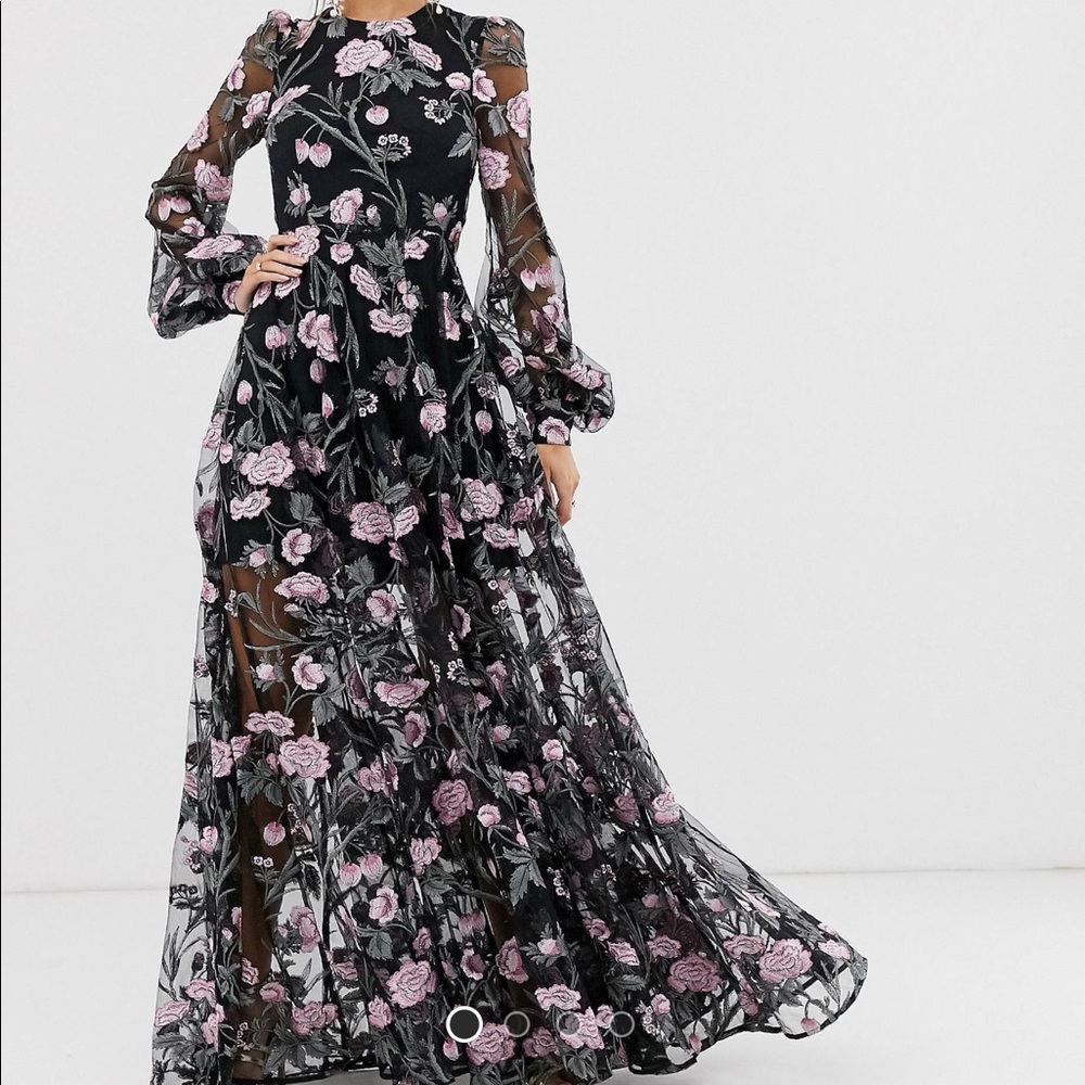 ASOS EDITION floral open back maxi dress